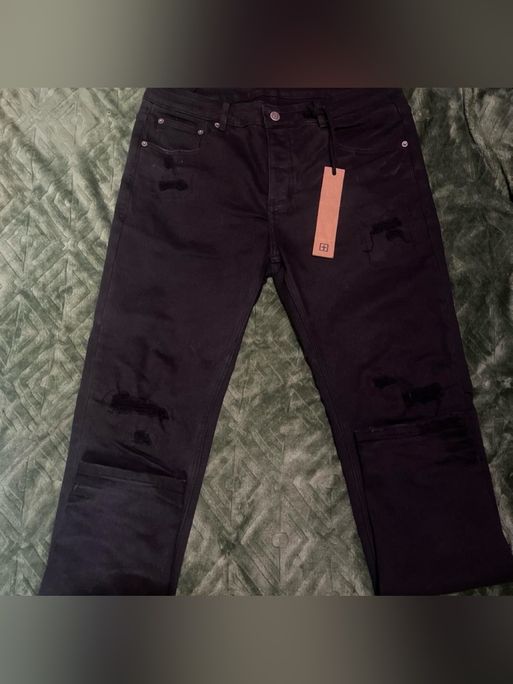Ksubi Chitch Boneyard Jeans Distressed Black Waist 36 NWT